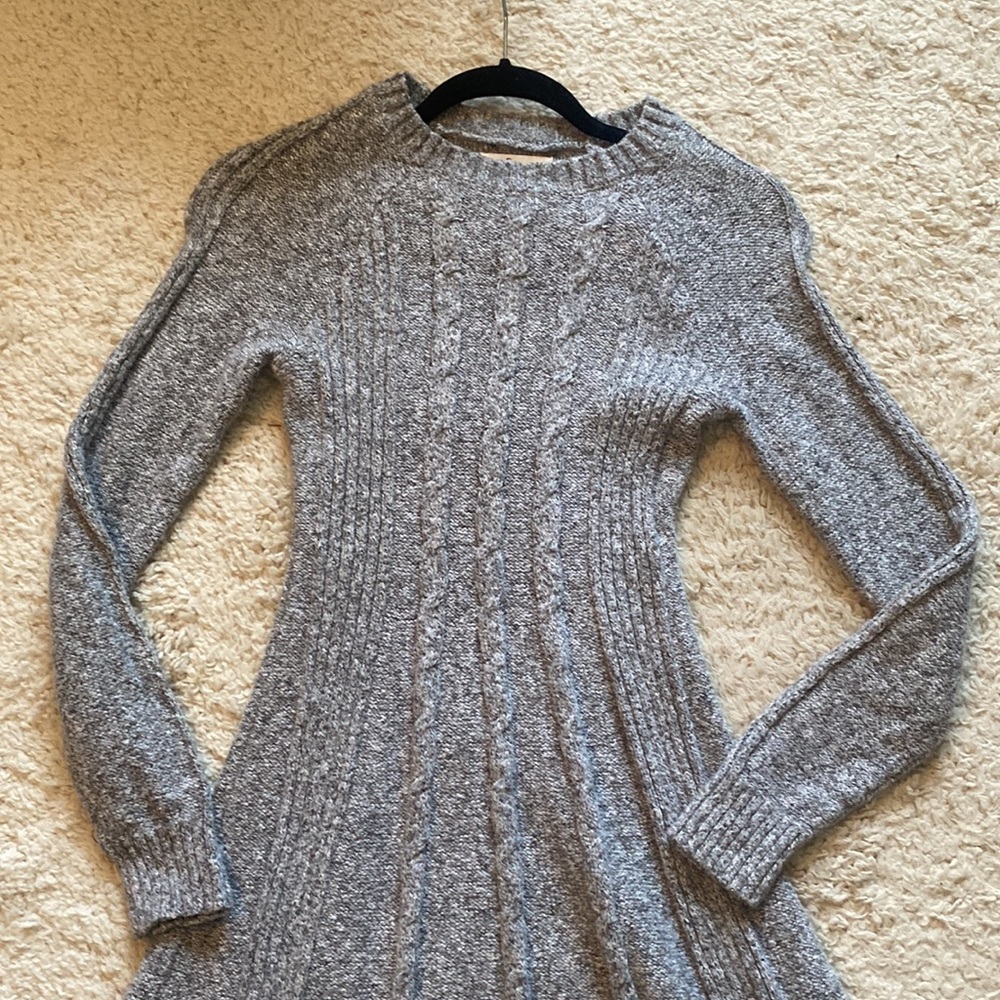 Gray Knit Sweater Dress - Picture 3 of 8